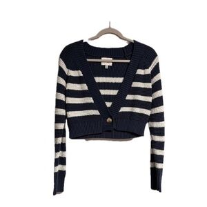 Striped Navy and White Women's Sweater